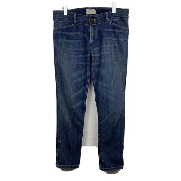 Current Elliott Cropped Zip Jeans Blue Low Rise - Picture 1 of 7